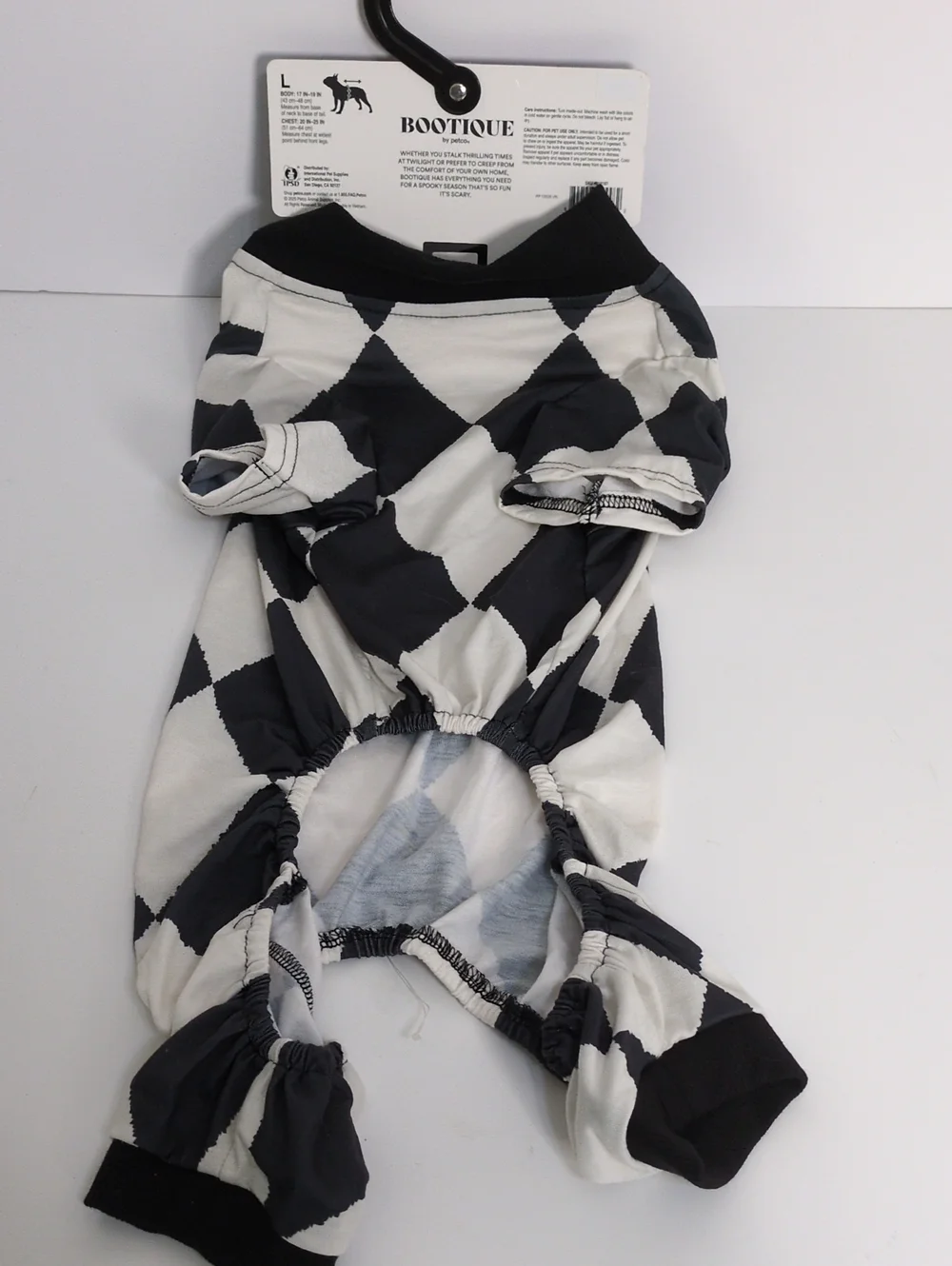 NWT Bootique Large Harlequin Diamond Pet Pajamas Halloween Dog Jumpsuit Petco